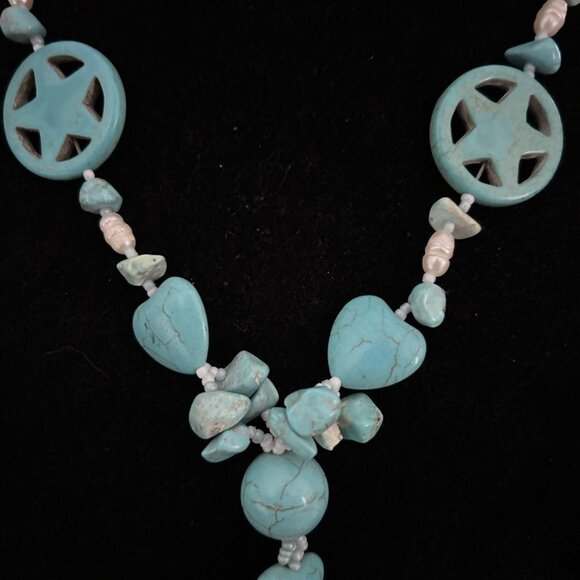 Vintage Stone and Pearl Necklace - Picture 2 of 4